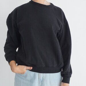 Reformation Black Minimalist Classic Essential Clean Simple Casual Sweater S